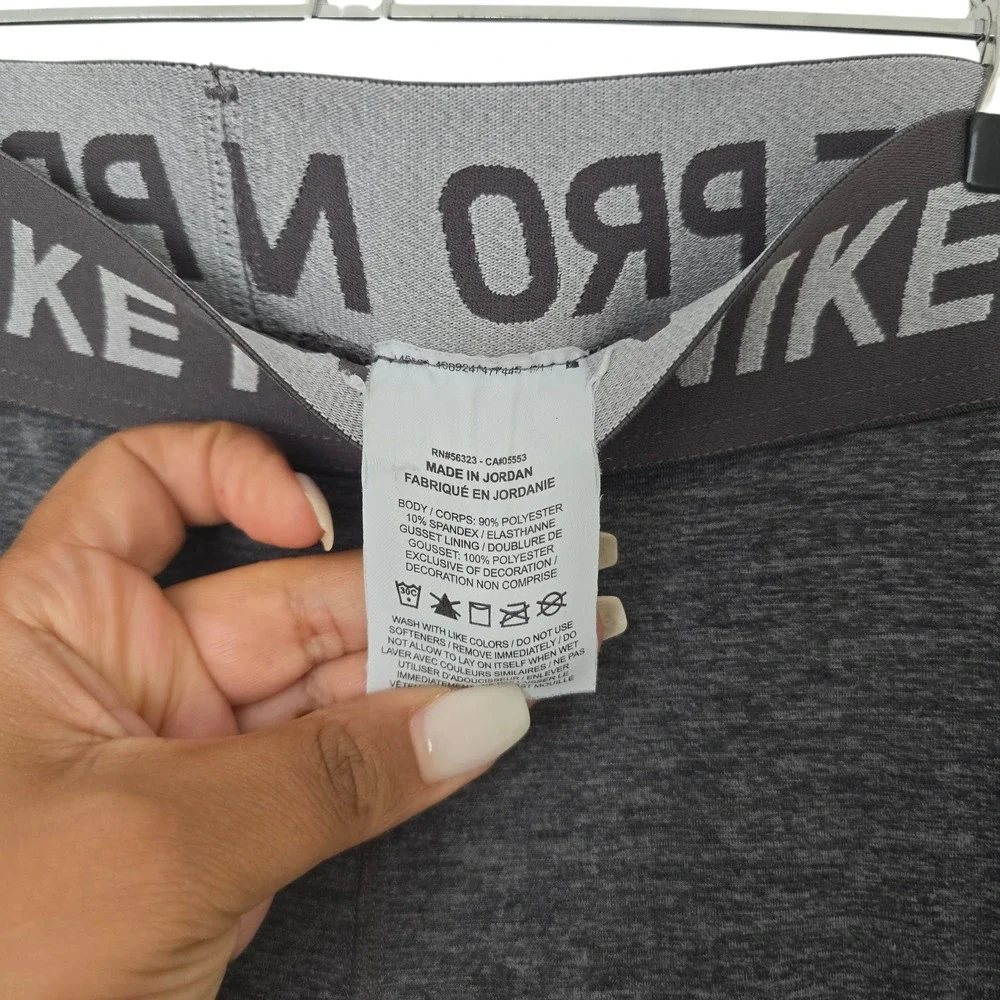 Nike‎ Pro Dri-FIT Leggings Women Small Charcoal Gray Athletic Tight